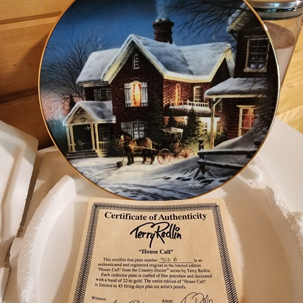 Terry Redlin "House Call" collector plate